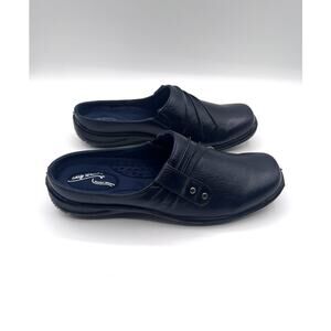 EASY STREET CASUAL 'HOLLY' COMFORT CLOGS MULE NAVY WOMENS 9N NARROW NEW